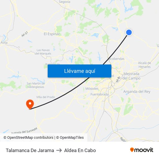 Talamanca De Jarama to Aldea En Cabo map