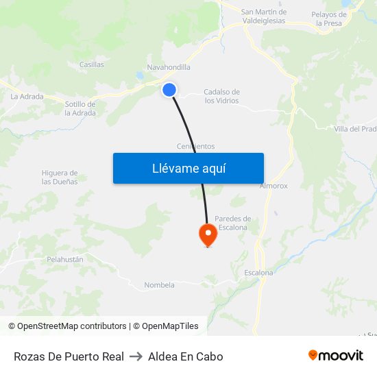 Rozas De Puerto Real to Aldea En Cabo map