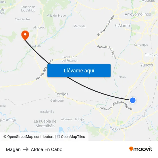 Magán to Aldea En Cabo map