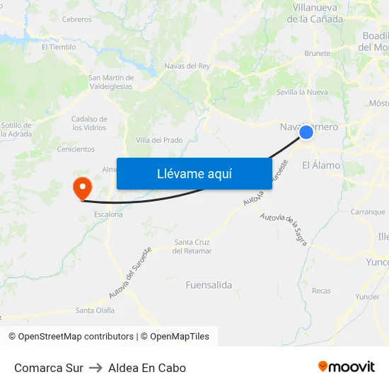 Comarca Sur to Aldea En Cabo map