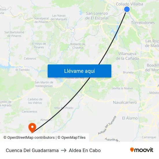Cuenca Del Guadarrama to Aldea En Cabo map