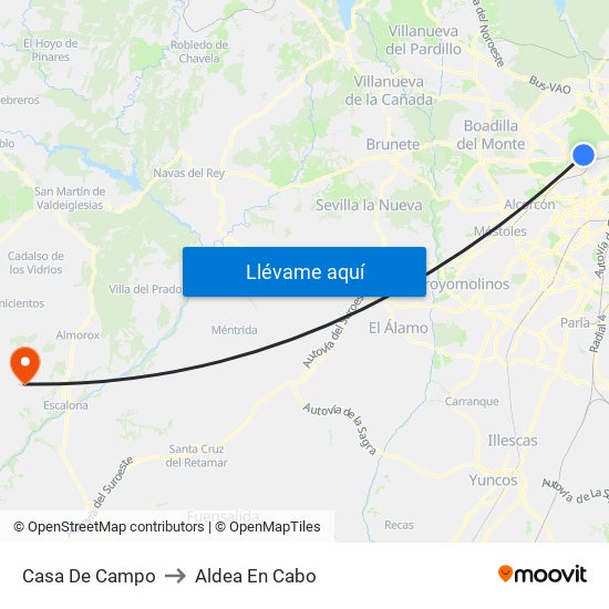 Casa De Campo to Aldea En Cabo map