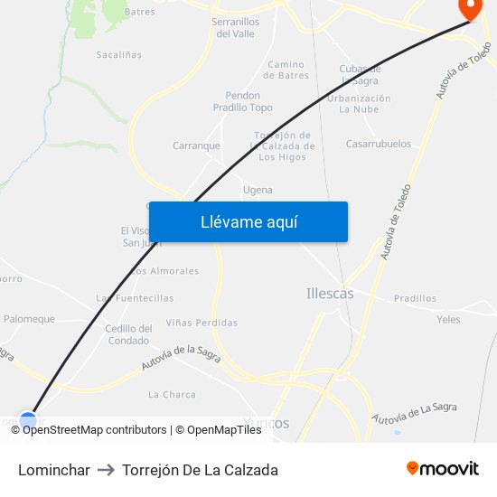 Lominchar to Torrejón De La Calzada map