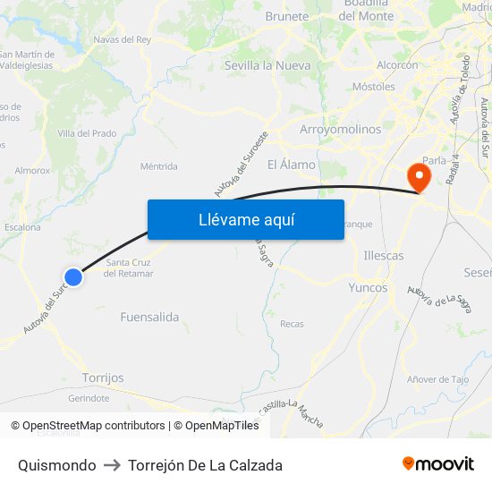 Quismondo to Torrejón De La Calzada map
