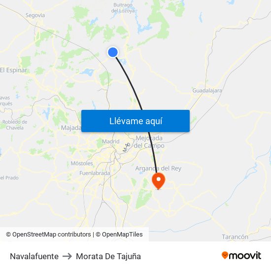 Navalafuente to Morata De Tajuña map