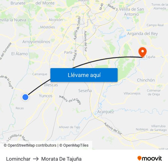 Lominchar to Morata De Tajuña map