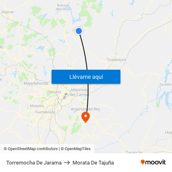 Torremocha De Jarama to Morata De Tajuña map