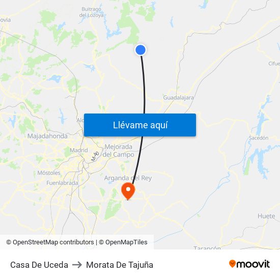 Casa De Uceda to Morata De Tajuña map
