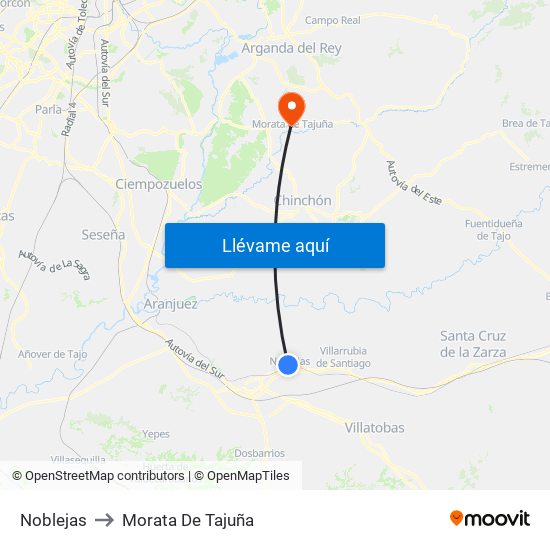Noblejas to Morata De Tajuña map