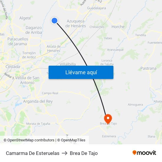 Camarma De Esteruelas to Brea De Tajo map