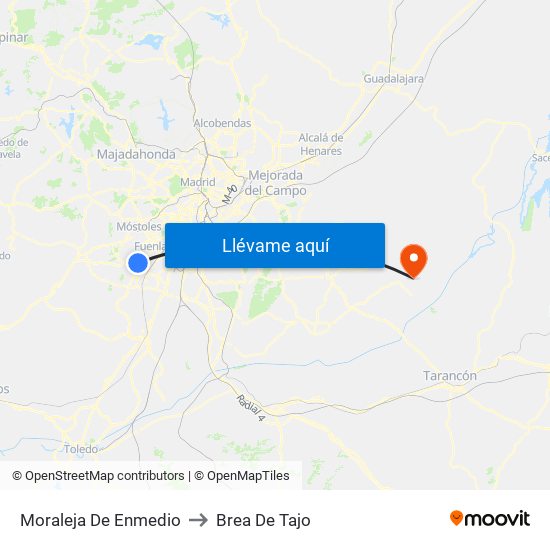 Moraleja De Enmedio to Brea De Tajo map