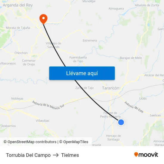 Torrubia Del Campo to Tielmes map