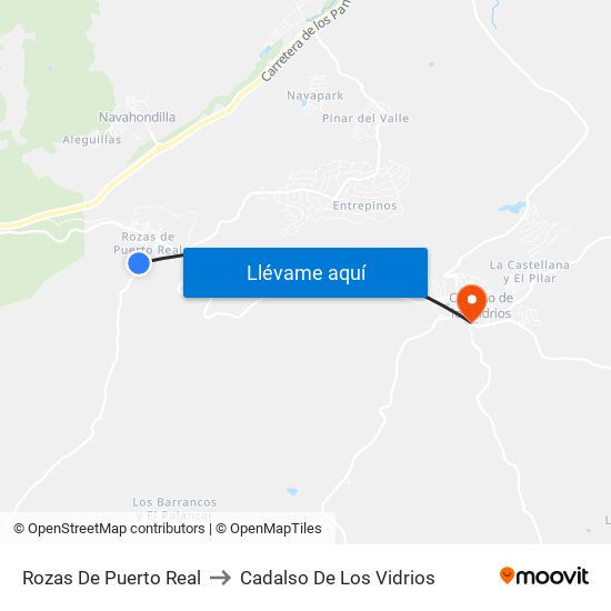 Rozas De Puerto Real to Cadalso De Los Vidrios map