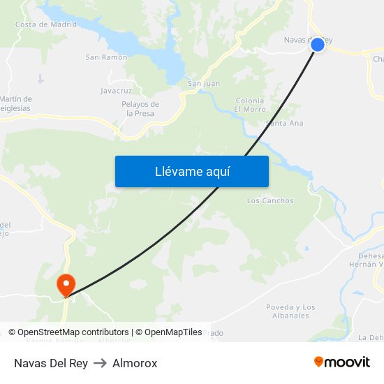 Navas Del Rey to Almorox map