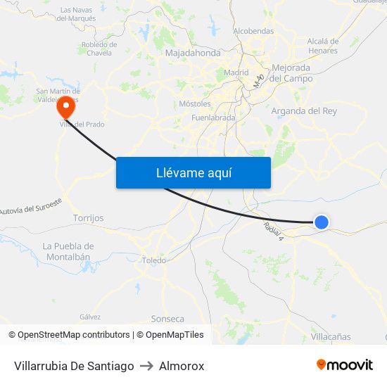 Villarrubia De Santiago to Almorox map
