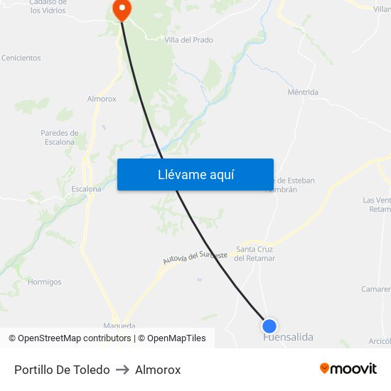 Portillo De Toledo to Almorox map