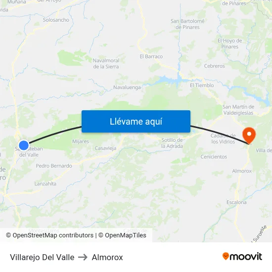 Villarejo Del Valle to Almorox map