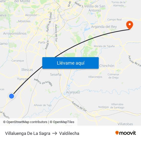 Villaluenga De La Sagra to Valdilecha map