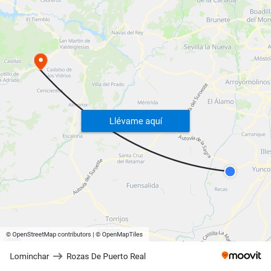 Lominchar to Rozas De Puerto Real map