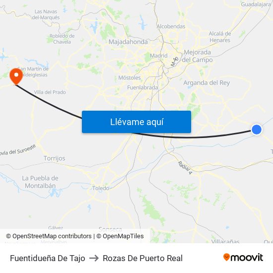 Fuentidueña De Tajo to Rozas De Puerto Real map