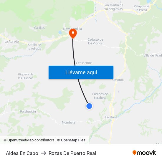 Aldea En Cabo to Rozas De Puerto Real map