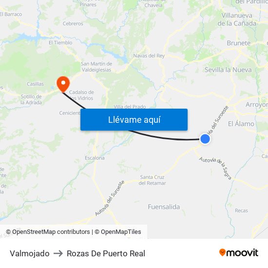 Valmojado to Rozas De Puerto Real map