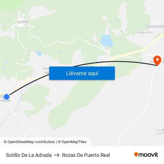 Sotillo De La Adrada to Rozas De Puerto Real map