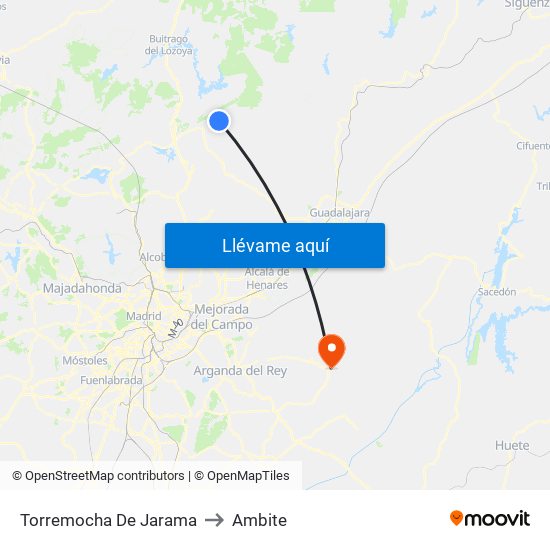Torremocha De Jarama to Ambite map