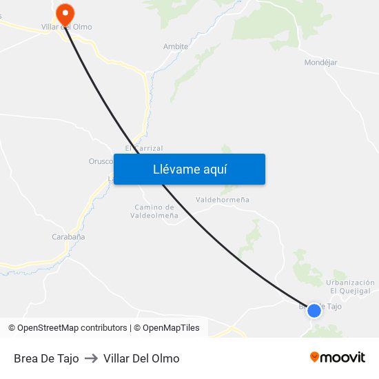 Brea De Tajo to Villar Del Olmo map