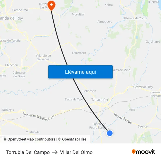 Torrubia Del Campo to Villar Del Olmo map