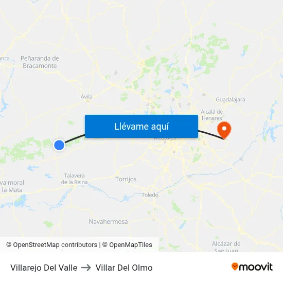 Villarejo Del Valle to Villar Del Olmo map