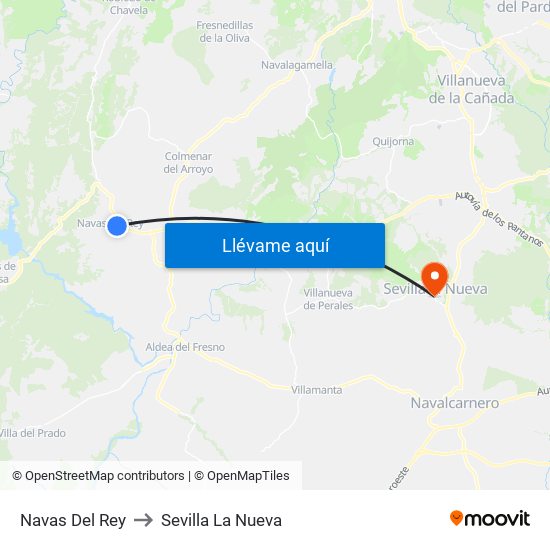 Navas Del Rey to Sevilla La Nueva map