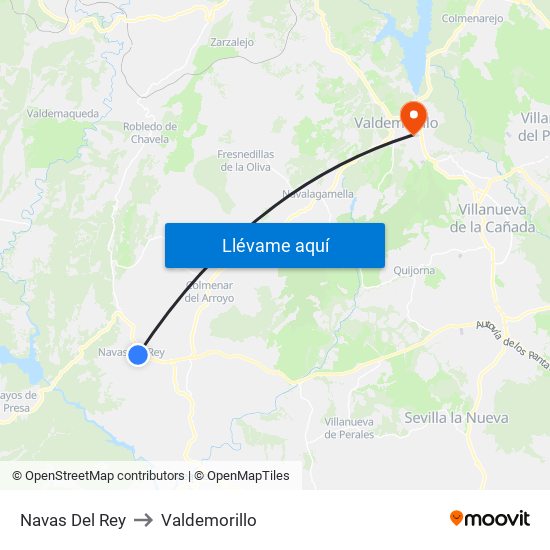 Navas Del Rey to Valdemorillo map