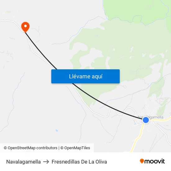 Navalagamella to Fresnedillas De La Oliva map