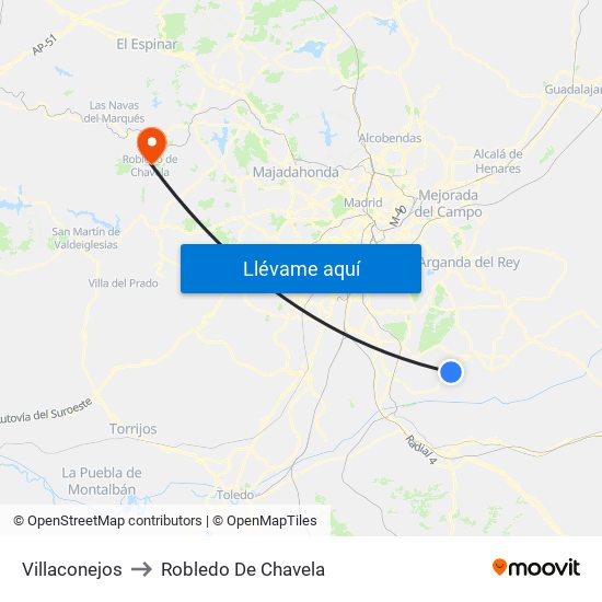 Villaconejos to Robledo De Chavela map