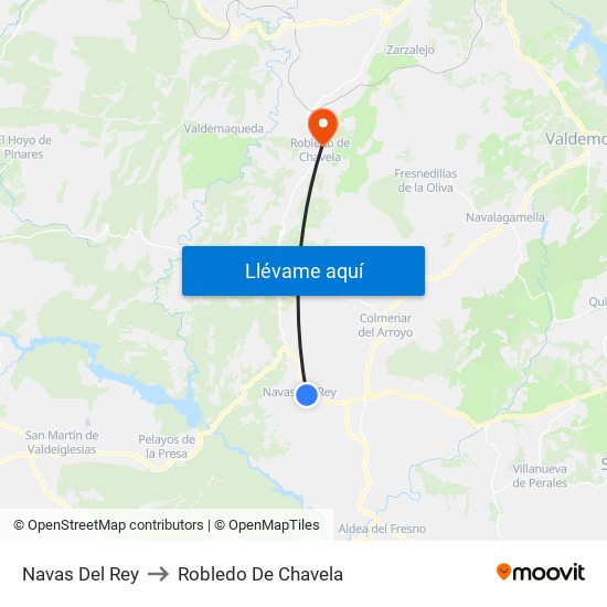 Navas Del Rey to Robledo De Chavela map