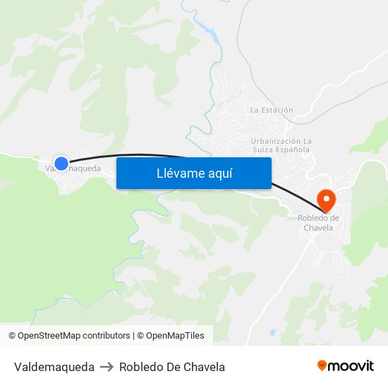 Valdemaqueda to Robledo De Chavela map