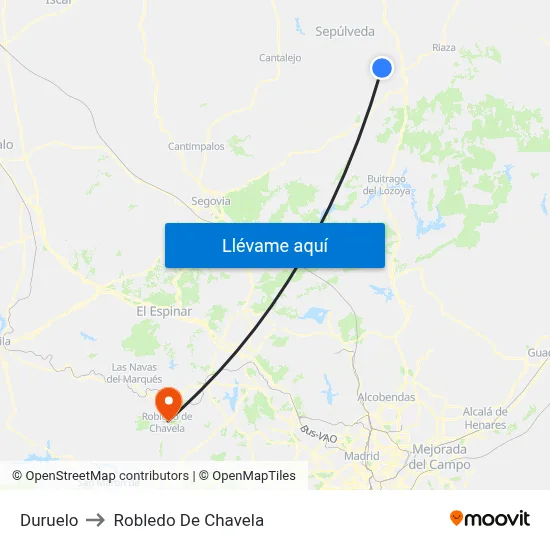 Duruelo to Robledo De Chavela map