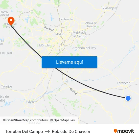 Torrubia Del Campo to Robledo De Chavela map
