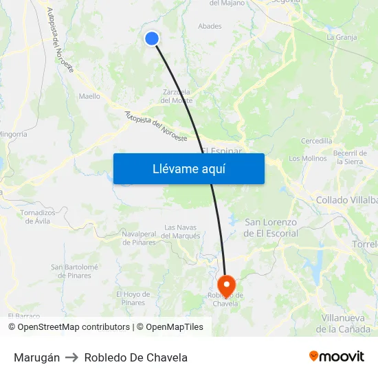 Marugán to Robledo De Chavela map
