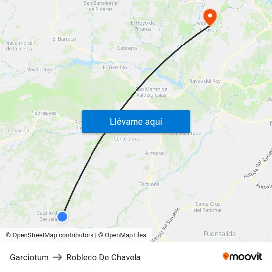 Garciotum to Robledo De Chavela map