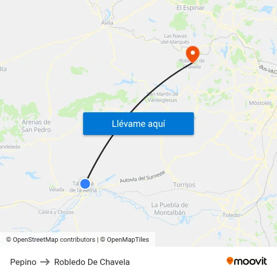 Pepino to Robledo De Chavela map