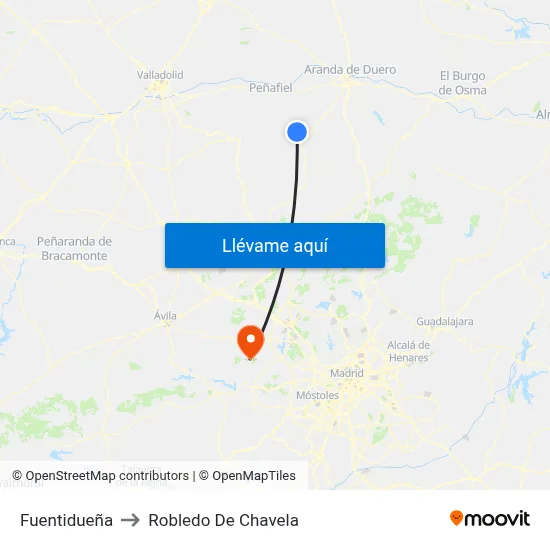 Fuentidueña to Robledo De Chavela map