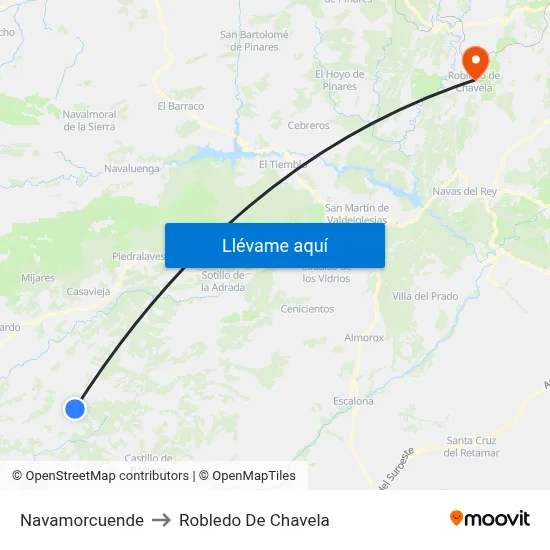 Navamorcuende to Robledo De Chavela map
