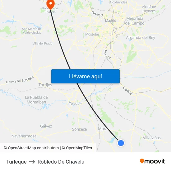 Turleque to Robledo De Chavela map