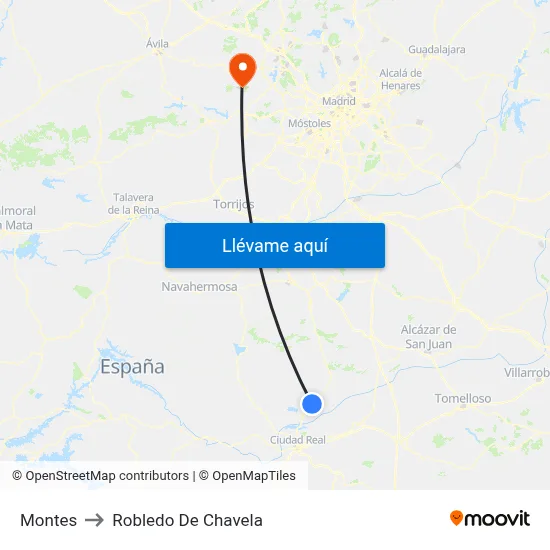 Montes to Robledo De Chavela map
