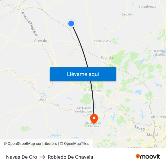 Navas De Oro to Robledo De Chavela map