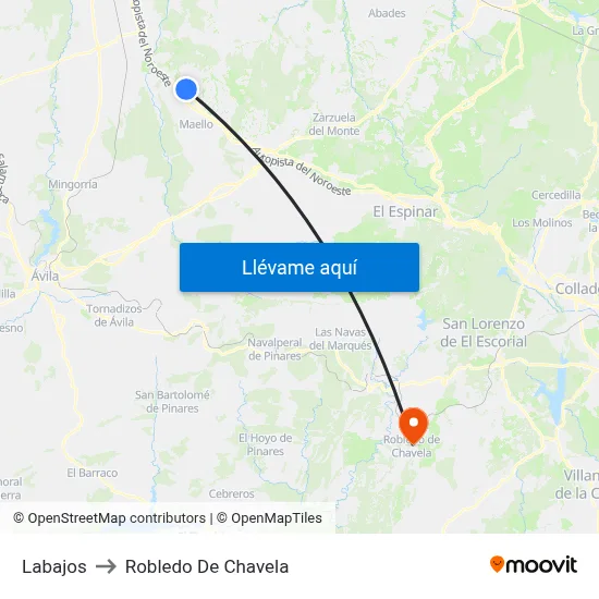 Labajos to Robledo De Chavela map