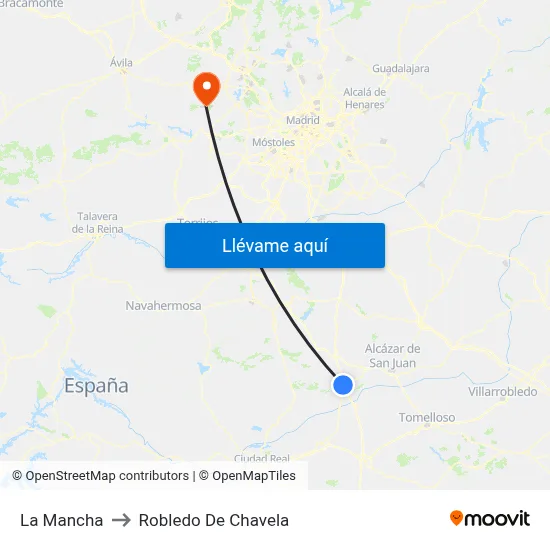 La Mancha to Robledo De Chavela map