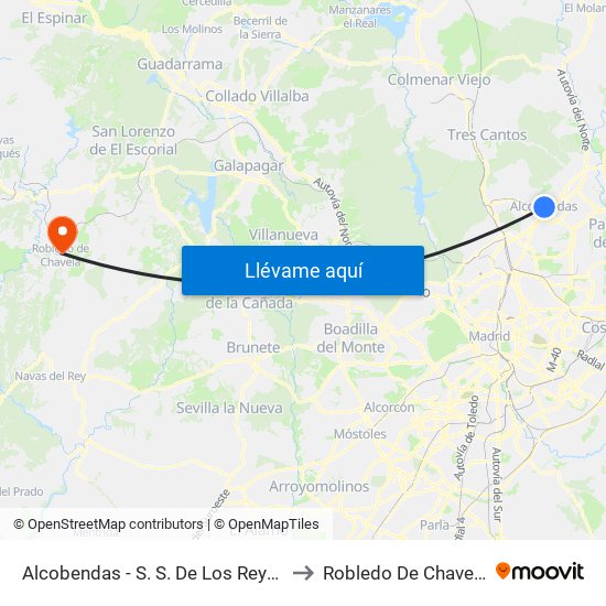 Alcobendas - S. S. De Los Reyes to Robledo De Chavela map